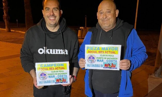 Juan José Hernández campeón del tercer social del Club de Pesca Puerto de Mazarrón