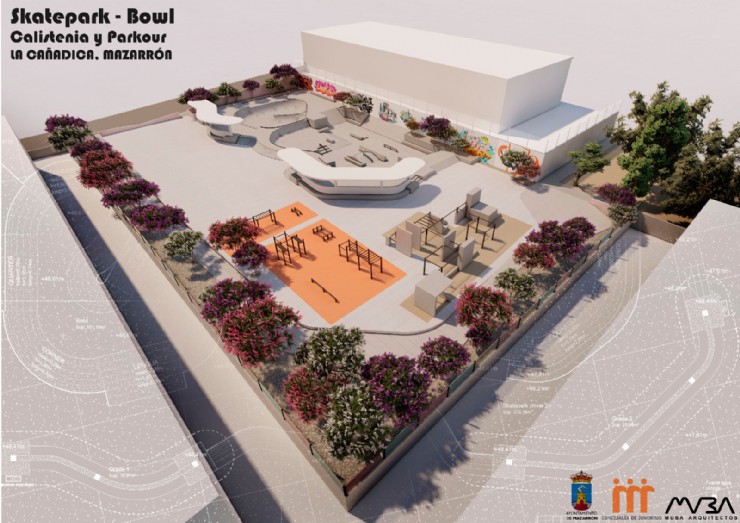 Así será el I Parque de Deportes Urbanos que se hará en Mazarrón