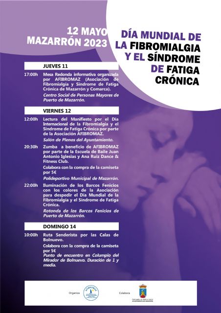 Mazarrón celebrará un año más el día mundial de la fibromialgia y el síndrome de fatiga crónica