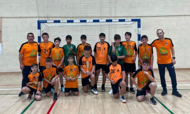El equipo infantil masculino de balonmano Villa de Mazarrón subcampeón de la copa de la liga