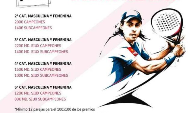 Mazarrón acogerá su primer torneo de pádel para federados