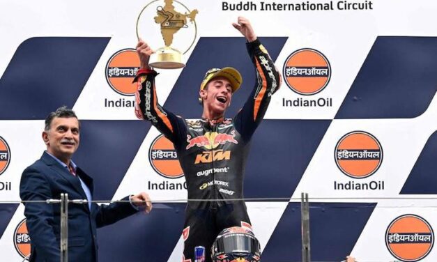 Exhibición de Pedro Acosta en el Gran Premio de la India para subirse a lo más alto del podio