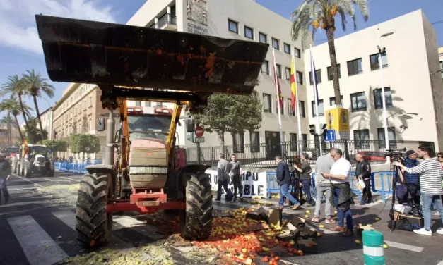 Protestas agricultores  Los agricultores volverán a manifestarse en Murcia el lunes 29