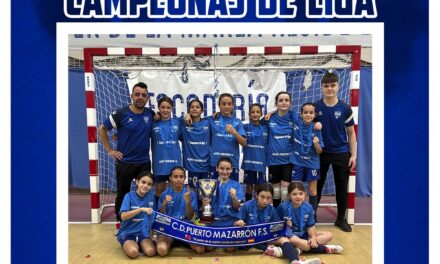 C.D. PUERTO DE MAZARRÓN F.S. alevín femenino, se proclamo este fin de semana campeonas de liga en la última jornada.