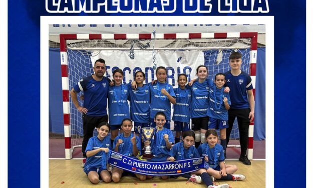 C.D. PUERTO DE MAZARRÓN F.S. alevín femenino, se proclamo este fin de semana campeonas de liga en la última jornada.