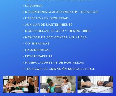 Ofertas de empleo activas de la Agencia de Colocación del Ayuntamiento de Mazarrón