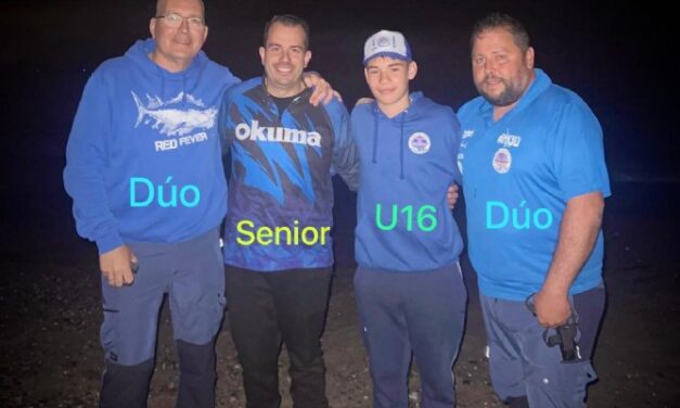 Pódium completo en el campeonato regional para el Club de Pesca Puerto de Mazarrón