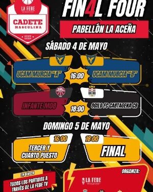 Mazarrón acogerá la emocionante Final Four de Baloncesto Cadete Masculino este fin de semana