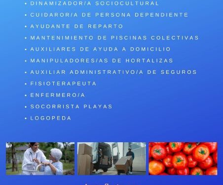Ofertas de empleo activas de la Agencia de Colocación del Ayuntamiento de Mazarrón