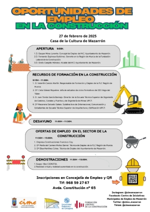 Asiste a la ‘Jornada de Oportunidades de Empleo en la Construcción en Mazarrón’