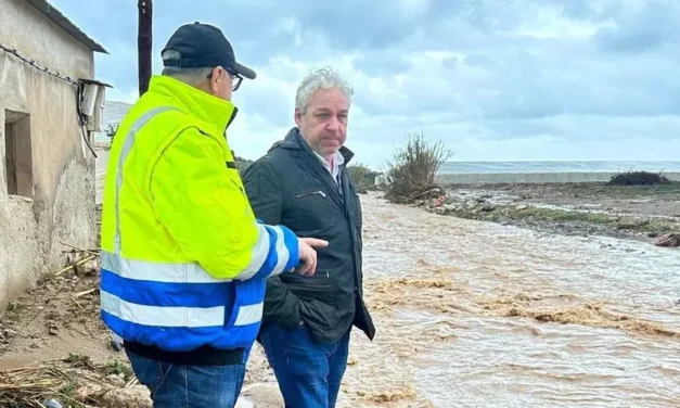El alcalde de Mazarrón reclama mayor inversión en infraestructuras hídricas, tras los daños causados en las últimas lluvias