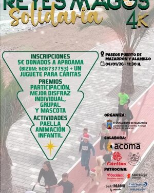 El Ayuntamiento de Mazarrón y ACOMA presentan la I Carrera y Marcha Solidaria Reyes Magos 4K