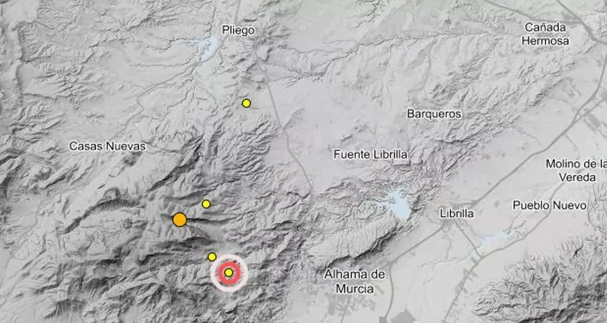 La Región de Murcia encadena nueve terremotos entre este domingo y lunes