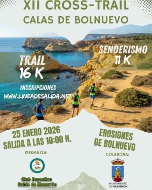 Presentado el XII Cross-Trail Calas de Bolnuevo, que se celebrará el 25 de enero de 2026