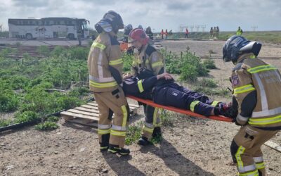 El Aeropuerto Internacional Región de Murcia y la Comunidad ponen a prueba sus planes de emergencia en un simulacro de accidente aéreo