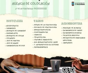 Ofertas de empleo activas de la Agencia de Colocación del Ayuntamiento de Mazarrón