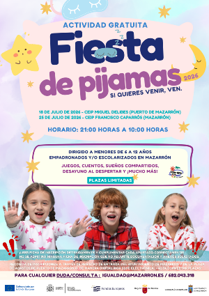 Nueva edición de la Fiesta de Pijamas para menores de 6 a 12 años