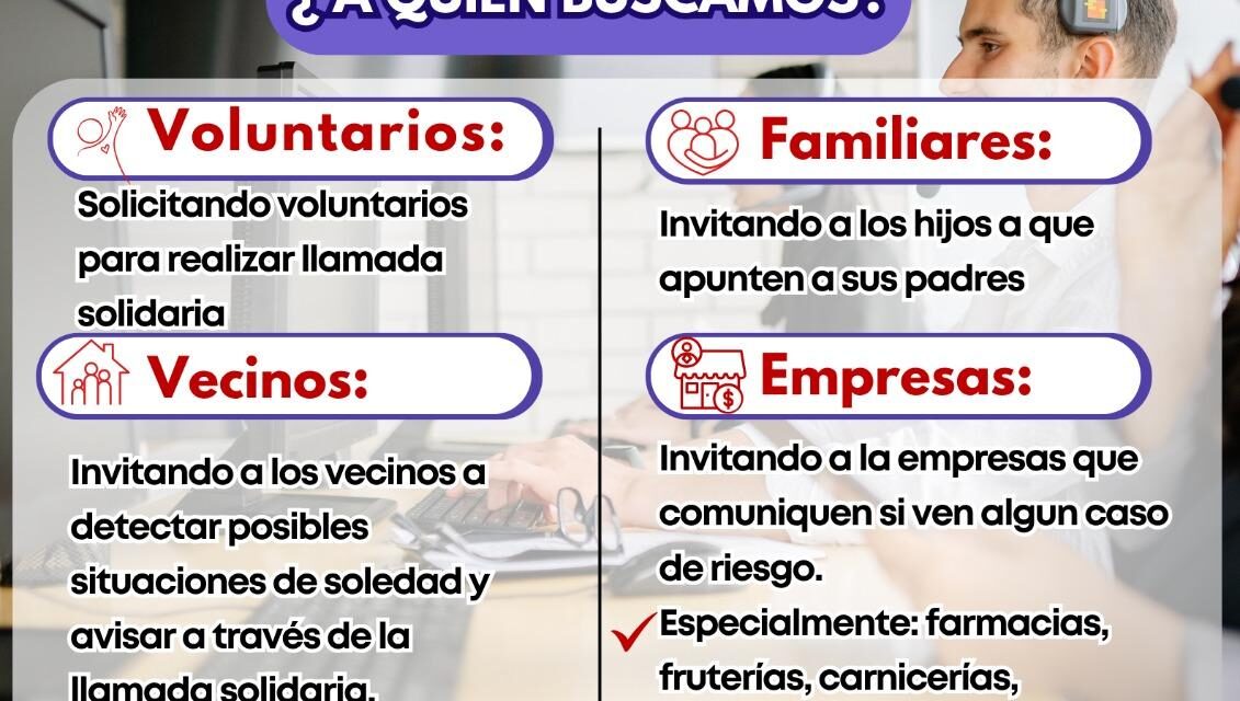 La campaña «Llamada Solidaria» para combatir la soledad no deseada llega a Mazarrón