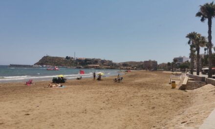 Cerrada la playa del Puerto de Mazarrón por la presencia de aguas fecales