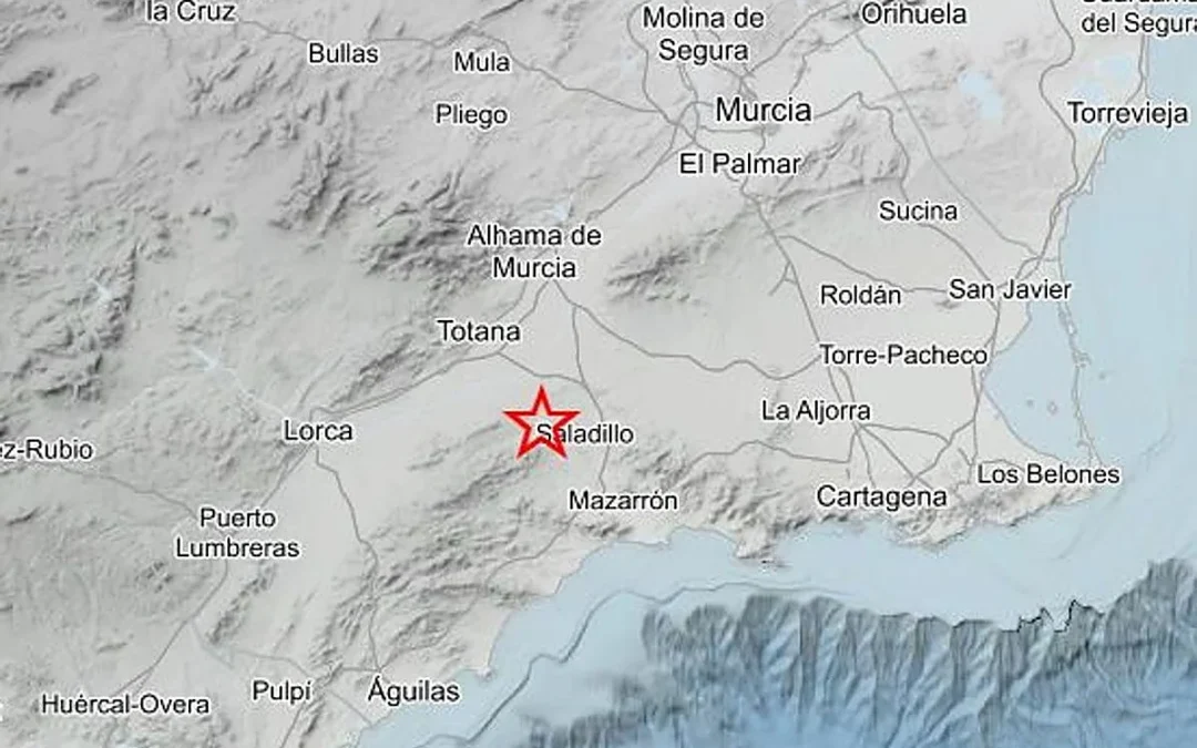 Un terremoto de magnitud 2,4 se deja notar en la Pedania de Gañuelas en Mazarrón