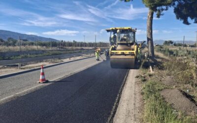 La RM-603 renueva 6,2 kilómetros de firme en la carretera que conecta Murcia con Mazarrón